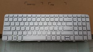 Hp Pavyonu Için Klavye toptan satış-Dizüstü bilgisayarlı klavye HP Pavilion DV6 DV6 ABD için Gümüş B31 V122630BS1 With Frame