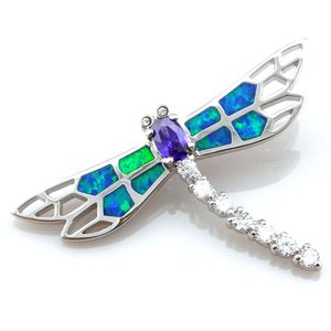 Hot Selling Mexican Opal Pingent Dragonfly Pingente 925 carimbado