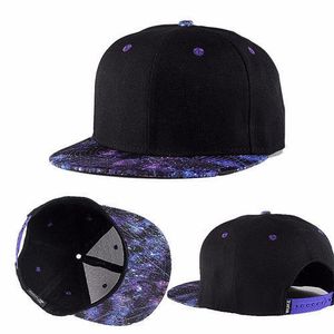 Großhandels-Mode Männer Frauen Galaxy Space Black Snapback Hiphop Hut verstellbare Baseballkappe