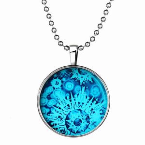 Christmas Gift Slide Pendant Necklace Snowflake Luminous Long Alloy Resin Gemstone Necklace 21g 60cm Clothing Accessories