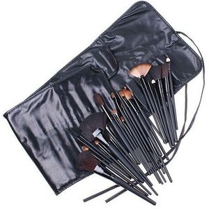 DHL Gratis Ship 32st Professionell Makeup Brushes Set Cosmetic Brush Set Kit Tool + Roll up Case 10pcs / Lot