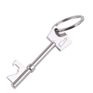 Portable Key Shaped Bottle Opener Ring KeyRing Chain Beer Soda Openers Brons Bröllop Favoriter Present Metal Bar Tools