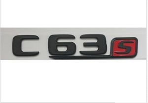 Black Flat C63s Letters Trunk Emblem Badge Sticker for Mercedes Benz C63 AMG S