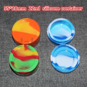 22 ml de recipiente de silicone de silicone não-bastão Silicone jar alimento alimento de silício Recipientes cosméticos de óleo