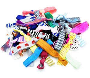 Knotted Hair Ties Wholesale Elastic Hair Band Gilrs Ponytail Holder No Fraying Assorted Colors Styles 200pcs/lot