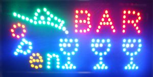 Super Bright Quality Bar Pub Wine Bar LED neon shop display hanging sign 48cm x 25cm