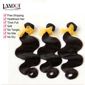 3Pcs Lot 8-30 Inch Malaysian Virgin Hair Body Wave Grade 7A Unprocessed Malaysian Human Hair Weave Bundles Natural Black Extensions Dyeable