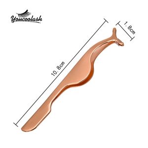 Rose Golden False Eyelash Curler Lashtweezers Applicator Clip Beauty Makeup Tool Make Up Eyelashes Pinyzer Lash Curlers