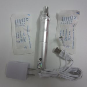 Med 2st nålpatroner (12pins), skruvport Auto Electric Derma Stamp Pen för Anti-Aging Skin Lifting Facial Care Device