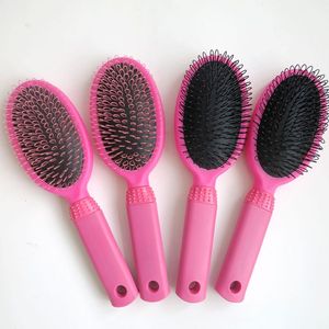 Hair Comb Loop Brushes Mänskliga hårförlängningar Verktyg för peruker Väft Loop Brushes i Makeup Rosa färg Stor storlek