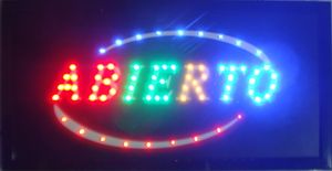 Heißer verkauf customerized Animierte LED ABIERTO SIGN BOARD neonlicht auffällige slogans GRÖSSE 19x10 