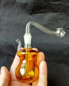 Partihandel Gratis frakt ----- Mini färgad glaskap och glas bong, hög 8cm, presentillbehör, färg slumpmässig leverans