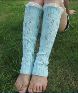 2015 Slouchy Button Down leg warmers Knit Lace shark tank Legwarmers Boot Cuffs lace trim gaiters Boot Socks Crochet 7 colors #3718