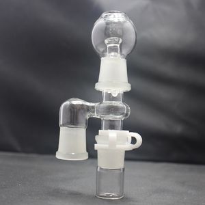 90 Degree Female Reclaimer Smoking Glass Adapter Come with glass jar head Keck clip