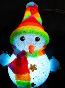 LED Flash Snowman Figurin juldekorationer hängsmycken julgran prydnad bar fest festliga rekvisita tecknade barn leksak dockor gåva