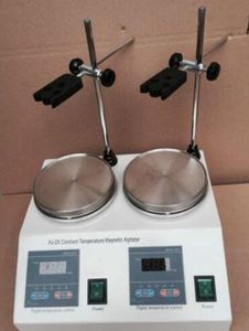 2 unidades Cabeças Multi Unidade Digital Thermostatic Magnetic Stirrer Hotplate Mixer