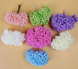 144PCs Lavendel PE Foam Flower Head Stamens Pistil Blomkrans Garland Craft Dekorativ