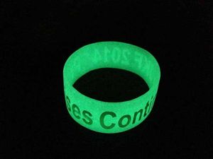 Custom Wristband Glow In The Dark Debossed Color Filled Bracelet Noctilucent Promotion Gift2191