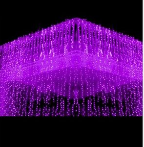 6M x 1M 300 LED Outdoor Black Curtain Light Party Christmas tree Decoration String Fair Wedding Hotel/Festival Free Shipping
