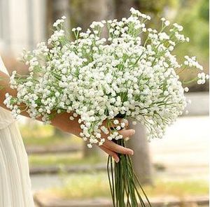 Yapay PU Gypsophila Bouque Çiçekler Düğün Sahte Babysbreath Çiçekler Noel Partisi Masa Dekorasyon Buket Simülasyon Babys 'Nefes P