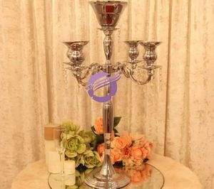 Высокая щепка Candelabra Flower Stand Свадебные центры для украшения свадебного стола