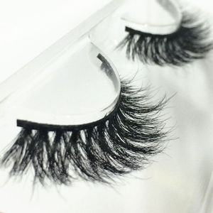 Wholesale-1 Pair of Handmade Real Luxurious Natural Horse Hair Thick Soft Eye Lashes Long Cross False Eyelashes