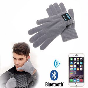 Großhandel neue wiederaufladbare drahtlose Bluetooth-Musik-Headset-Lautsprecher Smart-Touchscreen warme Strickhandschuhe