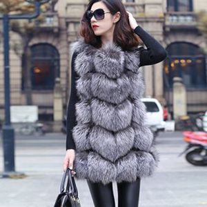 Wholesale-New Winter Coat Women Fashion Import Overcoat Whole Peel Fox Fur Vest High-Grade Cappa Fur Coat Leisure Women Coat