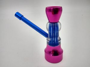 Free shipping wholesalers new Color portable metal Hookah / metal bong, water filtration, metal + plastic, color random delivery