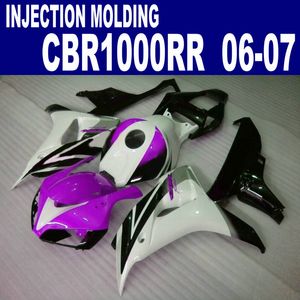 Injection molding plastic fairing kit for HONDA 2006 2007 CBR1000RR 06 07 CBR 1000 RR black red white motorcycle fairings set AQ95