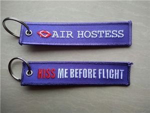 Air Hostess kyss mig före flygvärdinna Pilot Cabin Crew Taggar 13 x 2,8cm 100pcs mycket