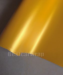 Hornet Yellow Satin Metallic Vinyl Wrap Car Wrap Abdeckung mit Luftblasenfreier Luxus 1080 -Serie Autoaufkleber Größe 1,52 x 20 m/Roll