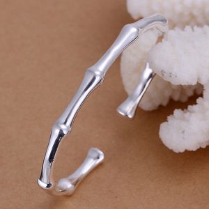 10pcs/lot hot gift factory price WHOLESALE NEW 925 STERLING SILVER Bamboo BRACELETS BANGLE JEWELRY 1293