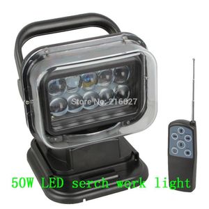 Outdoor Lighting rotating spot lights xenon white 50W LED SEARCH LIGHT REMOTE CONTROL WORKING HUNTING BOAT
