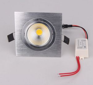 Fabryka bezpośrednio Square Sales Square 10 W / 12W 1080LM COB LED Lampa Sufitowa Lampa Fajna Biała / Ciepła White Led Down Light Downlight