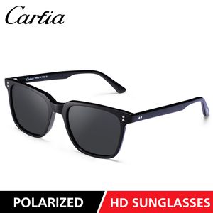 Carfia Neueste 5354L Herren-Sonnenbrille, rechteckig, polarisierte Sonnenbrille, Sonnenbrille für Herren, 53 mm, 4 Farben, mit Originalverpackung