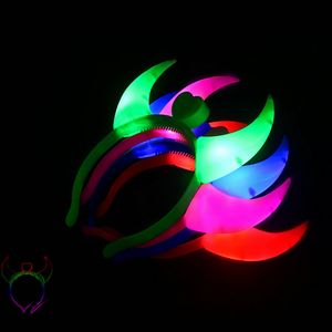 Luminous horns headband horn lamp glow headband concert supplies wholesale Led Rave Toy