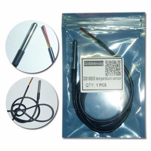 Wholesale-1pcs DS18b20 Stainless steel package Waterproof DS18b20 temperature probe temperature sensor 18B20 For Arduino