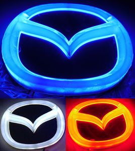 4D -logotyp LED -lampan med bildekorativa lampor Lampbil klistermärke för Mazda 2 3 CX7 Mazda8 12 0cm 9 55cm 207U