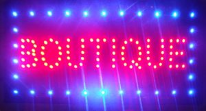 LED Neon Light Boutique Entrar Com Animação On / Off Switchs para Busines de LED Free Shippipng