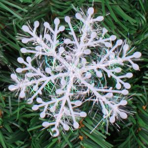 Vit Snowflake Ornaments Jul Holiday Festival Party Heminredning Hängande dekorationer för Windows Gratis frakt CN01
