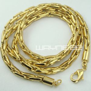 18K 18CT Złoto Wypełniony 60 cm lub 50 cm Długość 3mm Szerokość Nowy Naszyjnik N249