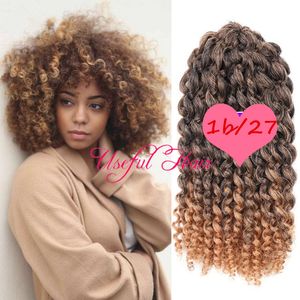 Malibob 8inch Sarışın Marlybob 3pcs Lot Afro Kinky Kıvırcık Saç Ombre Mali Bob Saç Uzantıları Sentetik Saç Tığ Örgeleri Noel