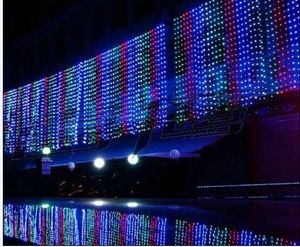 1,5 Millones De Luces LED De Cortina al por mayor-488 LED de cortina LED m m V Navidad Navidad String al aire libre Luces de hadas de la fiesta de boda Lámparas de decoración de la fiesta AU EU EE UU