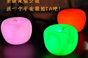 Party Boże Narodzenie Dekoracje LED Miga Apple Wigilia Zmienione Kolory Night Light Niedziwione świece Nowe Dzieci Zabawki świąteczny prezent