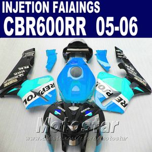 Himmelblaues Set individuell gestalten! Spritzguss für HONDA CBR 600 RR Verkleidung 2005 2006 cbr600rr 05 06 cbr 600rr kundenspezifische Verkleidung CID7