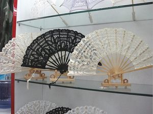 Bridal Wedding Formal Events Fans Wedding Fans Folding Lace Fans Handmade 10.6'' Plain White Hand Fans Ladies' Folding Fans