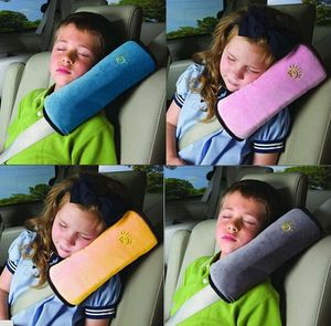 ベビーオートピローカーの安全ベルトを保護するショルダーパッドを調整する子供たちの子供のための車のシートベルトのクッションのクッション5色送料無料