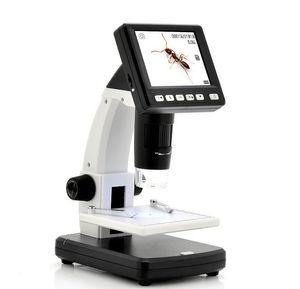 Freeshipping LCD Digital Microscope Desktop USB HD electron microscope with screen 3.5-inch screen USB / AV Multi 500X