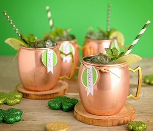 Aço inoxidável Moscou Mulas Copper 550 ml Moscow Mule Caneca Cocktail Beer Cup